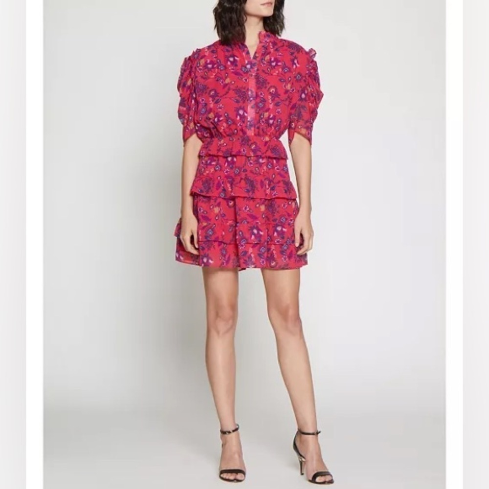 Walter Baker Resse Dress Vibrant Floral Mini Size 8
